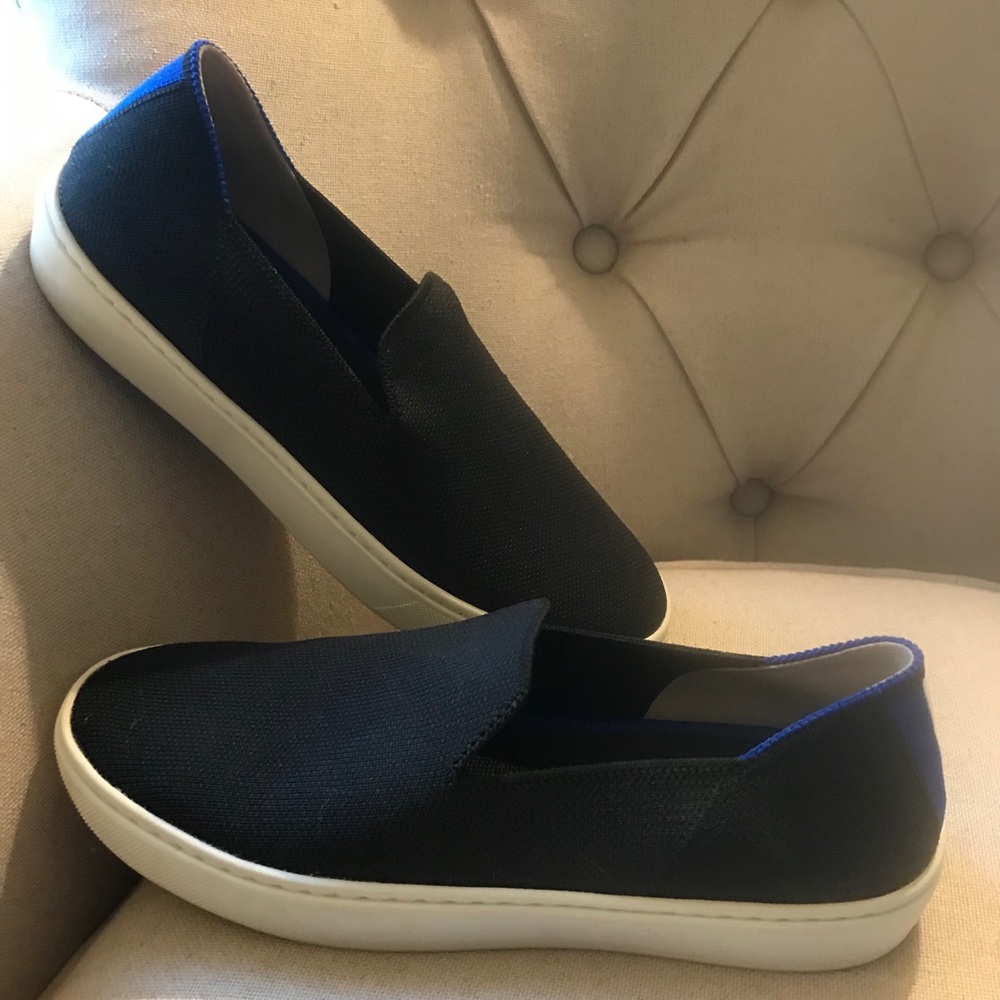 rothys black solis slip on shoes
